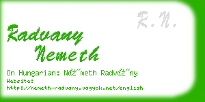 radvany nemeth business card